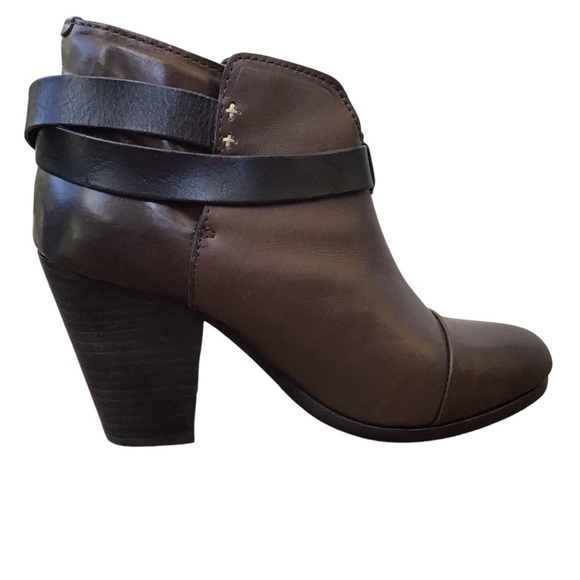 Rag & Bone Brown Leather Harrow Ankle Boots - Picture 7 of 10